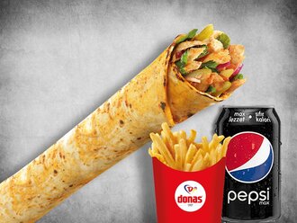 Donas Special Tavuk Döner Dürüm Menü 2 görseli