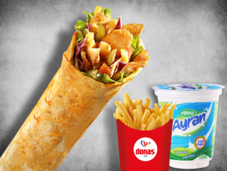 Donas Bol Malzeme Tavuk Döner Dürüm Menü 1 görseli