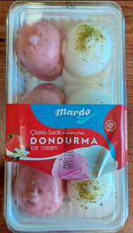 Maraş Usulü Çilekli & Sade Dondurma (450Gr.) görseli