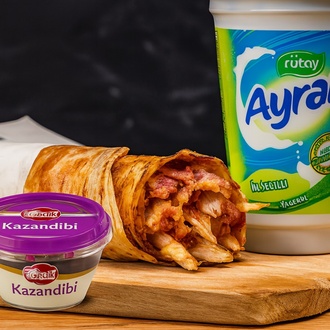 Tavuk Dürüm (150 Gr.) Tatlı + Ayran Menü görseli