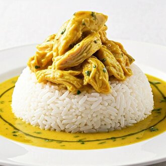 Pilav Üstü Köri Soslu Tavuk görseli