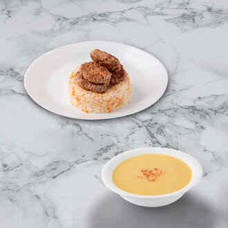 Dilediğin Sıcak Çorba + Köfte Pilav görseli