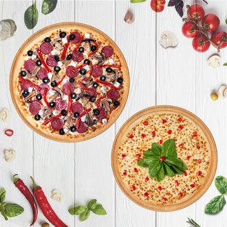 Büyük Boy Pizza + Orta Boy Pizza görseli