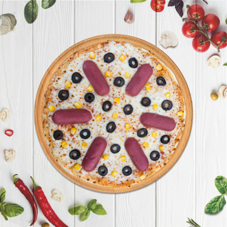 Dev Sosisli Pizza (Büyük) görseli