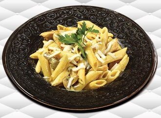 Köri Soslu Mantarlı Penne görseli