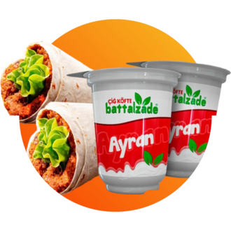 2'Li Mega Çiğ Köfte Dürüm Menü görseli