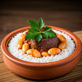 Kuru Fasülye + Kavurma Pilav görseli