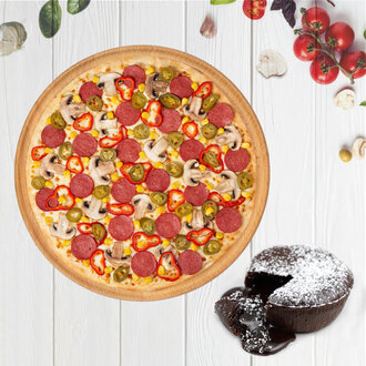 Orta Boy Pizza + Sufle görseli