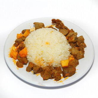 Tereyağlı Nohutlu Pirinç Pilavı Üstü Ciğer görseli