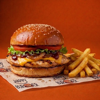 Happy Chicken Bbq Burger görseli