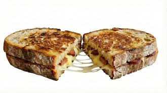 Ekşi Mayalı Kaşarlı Sucuklu Tost görseli