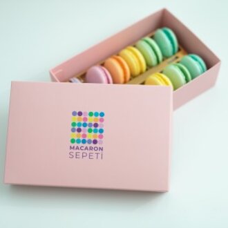 Masal Kutusu Macaron Sepeti (12 Adet) görseli