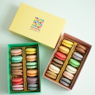 Karışık Macaron Sepeti (24 Adet) görseli