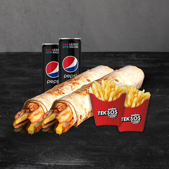 2'Li Tavuk Döner Medium Dürüm Menü görseli