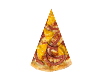 Sosisli Cheddarlı Pizza (Dilim) görseli