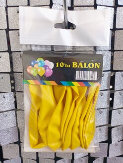 12 İnç Renkli 10'Lu Kalın Balon görseli