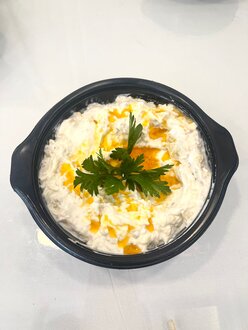 Yoğurtlu Sarımsaklı Köz Patlıcan (300 Gr.) görseli