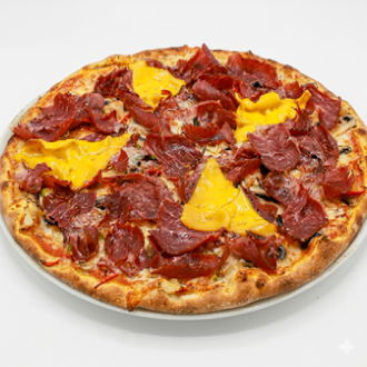 Füme Kaburga & Cheddarlı Pizza (32 Cm.) görseli