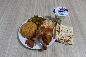 Kömürde Kızarmış Tavuk (Yarım 1 Kişilik Menü) görseli