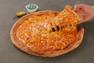 Büyük Boy Sarımsak Fesleğenli Cheddar Peynirli Pizza Fırsatı görseli