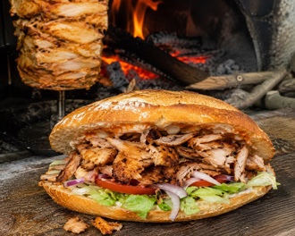 Odun Ateşinde Ekmek Arası Tavuk Döner 100 Gr görseli