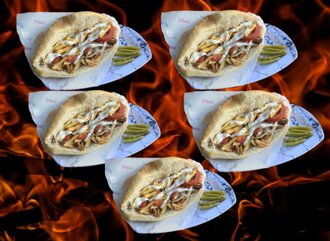 5'Li Ekmek Arası Tavuk Döner Menü görseli