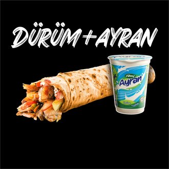 Kaşarlı Tavuk Döner Dürüm & Ayran Menü görseli