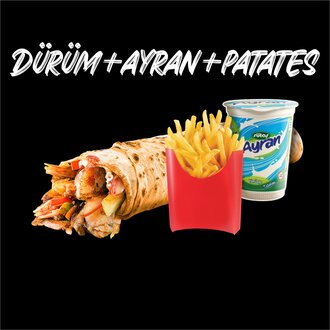 Dilos Tavuk Döner Dürüm & Patates Menü görseli