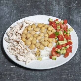Tavuklu Nohutlu & Salatalı Pirinç Pilavı görseli