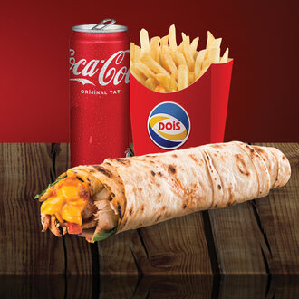 Klasik Cheddarlı Tavuk Döner Dürüm Menü görseli