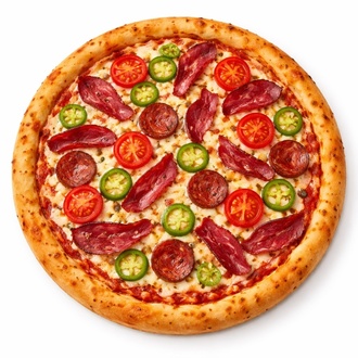 Pastırmalı Acılı Pizza (Küçük) görseli