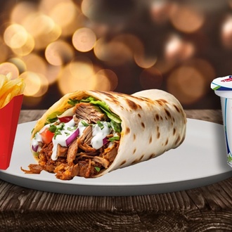 Tavuk Döner Dürüm & Patates Kızartması görseli