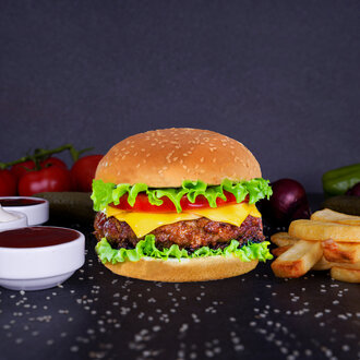 Cheddar Gerdan Burger görseli