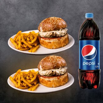 2'Li Hit Mushroom Burger Menü görseli