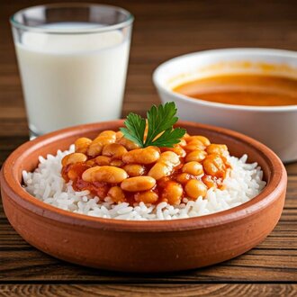 Mercimek Çorbası + Kuru Fasülye Pilav + Ayran görseli