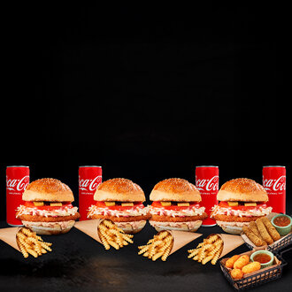 4'Lü Parti Menü (4 Adet Dilediğin Co Burger Menü + Ortaya 2 Atıştırmalık) görseli
