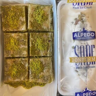 Katmer Baklava (500 Gr.) & Maras  Sade Dondurma (500 Gr.) görseli