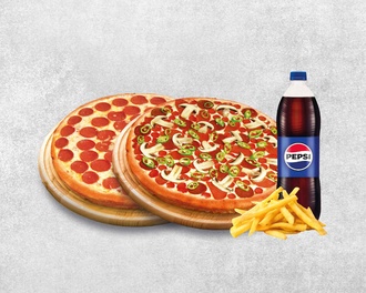 2'Li Büyük Boy Pizza Menü görseli