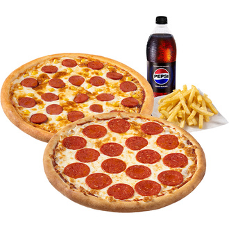 2 Orta Boy Pizza Menü + Patates görseli