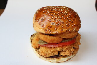 Smash Chicken Bbq Burger görseli