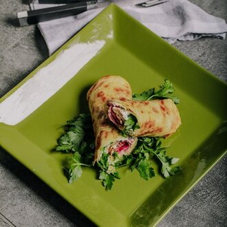 Pastırmalı Tulum Peynirli  Katmer Dürüm görseli