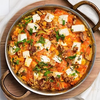 Keçi Peynirli & Cevizli & Otlu Menemen görseli