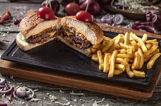Yapışık Burger görseli