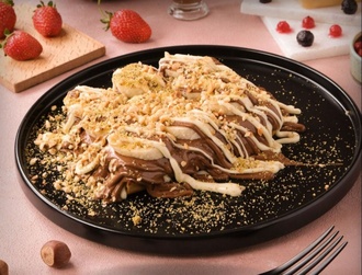 Sütlü & Beyaz Çikolatalı Muzlu Waffle görseli