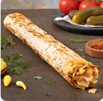 Hatay Usulü Soslu Zurna Tavuk Döner Dürüm Menü görseli