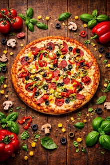 Tokyo Pizza (Bol Karışık) (Orta Boy) görseli