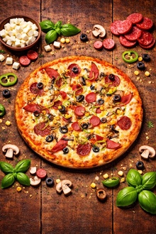 Profesör Pizza (Orta Boy) görseli