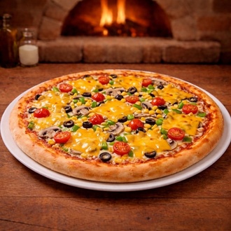 Cheddarlı Vejetaryen Pizza (Orta) görseli