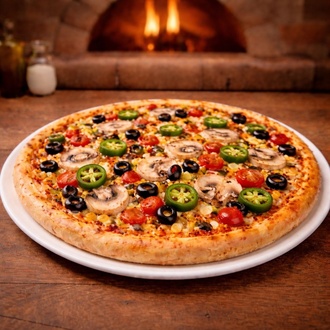 Acılı Vejetaryen Pizza (Orta) görseli