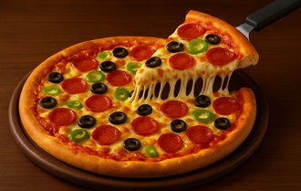 Vejetaryen Pizza (Büyük) görseli